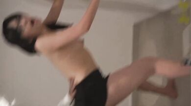 My unfaithful secretary lets me wreck her ass while her boyfriend sleeps nearby