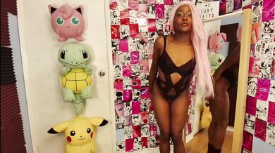 Ebony Ladykaiyo grinds solo in her one piece until she's dripping
