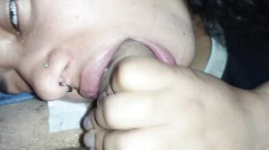 Stepdad’s brutal cum face splatter stepdaughter can’t handle the load