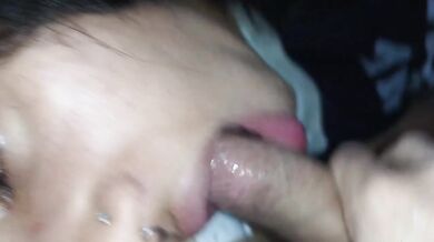 Stepdad’s brutal cum face splatter stepdaughter can’t handle the load