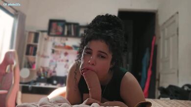 Bestie deep throats your dick then gets a creampie in her throat