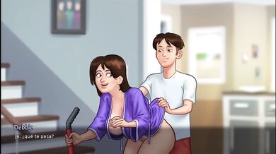 StepMom Catches Him Jerking Off Sees His Big Tits And Lends A Helping Hand