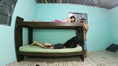 Bunk Bed Betrayal latino ride with a big ass for the girlfriend