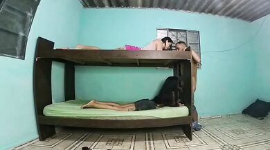 Bunk Bed Betrayal latino ride with a big ass for the girlfriend