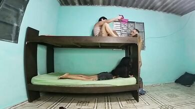 Bunk Bed Betrayal latino ride with a big ass for the girlfriend
