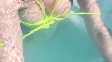 Artemisia flashes her soaked tits smoking underwater big tits italian smoke fetish