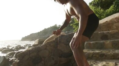 My friend and I fuck a fisherman on a famous Mexican beach