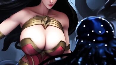 Wonder Woman gets monster fucked raw in battle