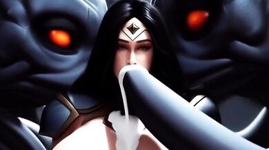 Wonder Woman gets monster fucked raw in battle