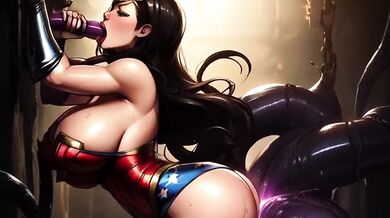Big Titty Wonder Woman Gets Raped By Tentacle Monster