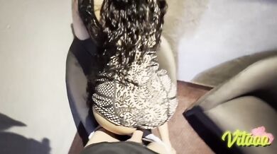 Latina goddess strokes her dripping pussy in sheer dress POV solo tease