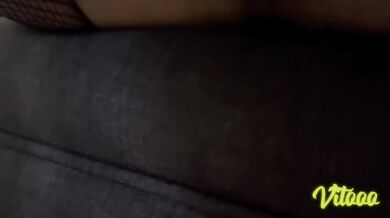My sexy latina girlfriend gets fucked in heels for my boyfriend