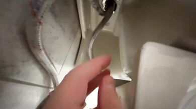Plumber paid in kind deep in her juicy pink mess
