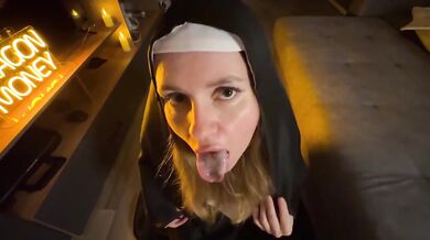 Step mom gets stuffed creampie in doggy from her hot blonde babe