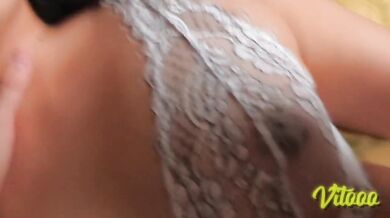 White bra latina destroyed gushing boyfriend POV fucking