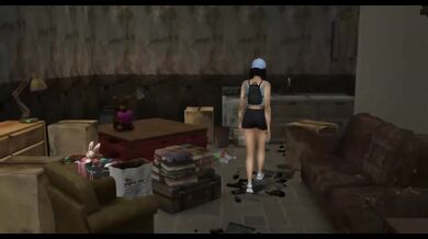 Asian MILF destroyed by hobo in abandoned building creampie anal