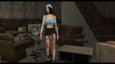 Asian MILF destroyed by hobo in abandoned building creampie anal