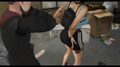 Asian MILF destroyed by hobo in abandoned building creampie anal