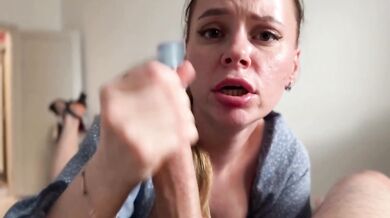 Russian MILF destroys you with raw homemade blowjob you can't handle