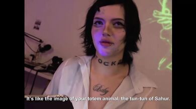 Emo psychologist deep throats a sloppy fat cock while riding reverse cowgirl