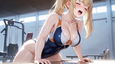 Thick cock wrecks gymnastics beauty’s big tits in hentai
