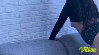 My horny latina girlfriend jerks my cock and sucks it raw tight