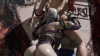 Cammy Chun-Li Ivy Valentine Futa Threesome Hentai Gangbang