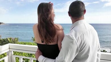 20yo French Brunette Lily White Deep Throat Her Hotel Room Big Ass Blowjob