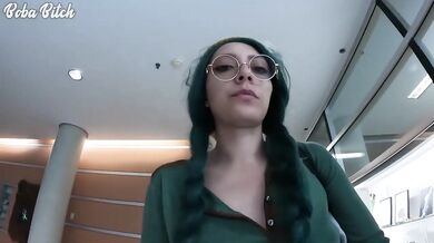 Sneaky college girl gets caught masturbating in the university library