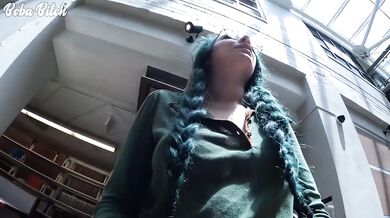 Sneaky college girl gets caught masturbating in the university library