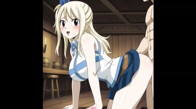 Fairy Tail Lucy Heartfilia anime hentai cartoon sex parody cosplay big tits ass wet pussy fuck booty