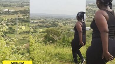 AKIILISA destroyed on a nature walk with her tight yoga pants