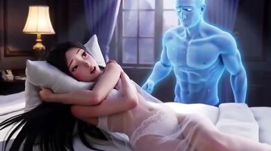 Haunted by a ghost that fucks her loud while she squirts