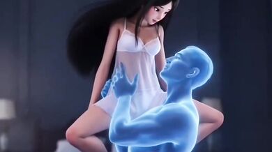 Haunted by a ghost that fucks her loud while she squirts