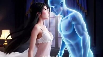 Haunted by a ghost that fucks her loud while she squirts