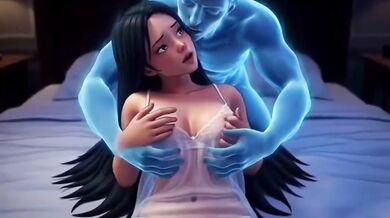 Haunted by a ghost that fucks her loud while she squirts