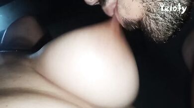 Addicted to sucking her huge natural nipples while she moans in ecstasy