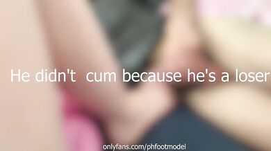 Foot addict loser gets destroyed by merciless femdom feet