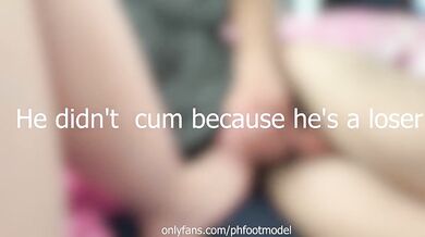 Foot addict loser gets destroyed by merciless femdom feet