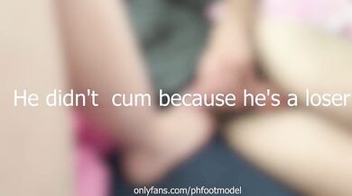 Foot addict loser gets destroyed by merciless femdom feet