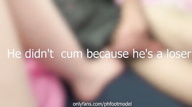Foot addict loser gets destroyed by merciless femdom feet