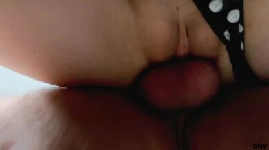 I fucked her while he showered loud moaning big ass creampie