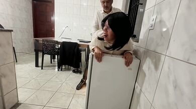 Secretary's Ass Crushed Under Boss’s Hard Doggystyle Creampie