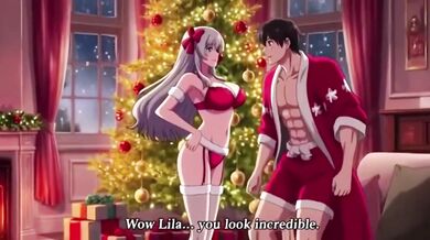 Christmas party with friend turns into wild sex orgy with big tits milf