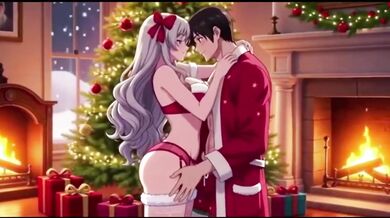 Christmas party with friend turns into wild sex orgy with big tits milf