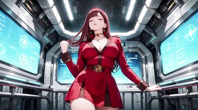 Red-Haired Commander’s Steamy Flight Suited Secrets in the Sci-Fi Cockpit