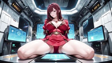 Red-Haired Commander’s Steamy Flight Suited Secrets in the Sci-Fi Cockpit