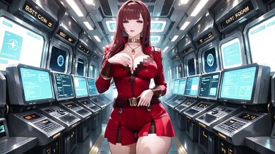 Red-Haired Commander’s Steamy Flight Suited Secrets in the Sci-Fi Cockpit