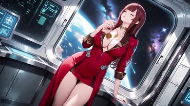 Red-Haired Commander’s Steamy Flight Suited Secrets in the Sci-Fi Cockpit