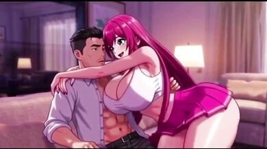 Stepdaughter destroys Stepdad in lustful taboo while Mom’s away pure hentai anal creampie